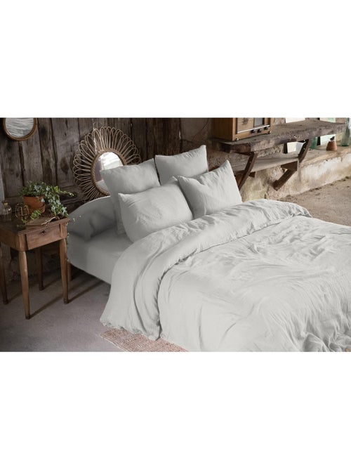 Housse de couette double gaze de coton + 2 taies d’oreiller 60x60 cm - Kiabi Housse de couette double gaze de coton + 2 taies d’oreiller 60x60 cm - Kiabi