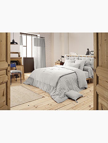 Housse de couette double gaze de coton + 2 taies d’oreiller 60x60 cm