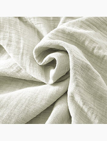 Housse de couette double gaze de coton + 2 taies d’oreiller 60x60 cm