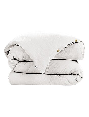 Housse de couette Double Gaze Coton Gaia Nuage 260x240cm
