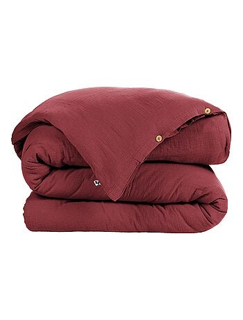 Housse de couette Double Gaze Coton Gaia Nuage 260x240cm