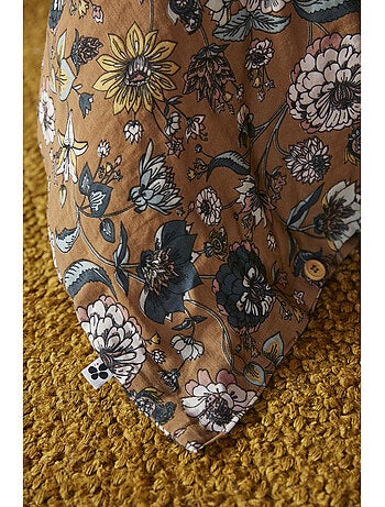 Housse de couette double gaze de coton imprimée Camélia