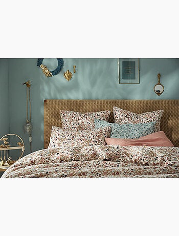 Housse de couette – double gaze de coton imprimée – capucine