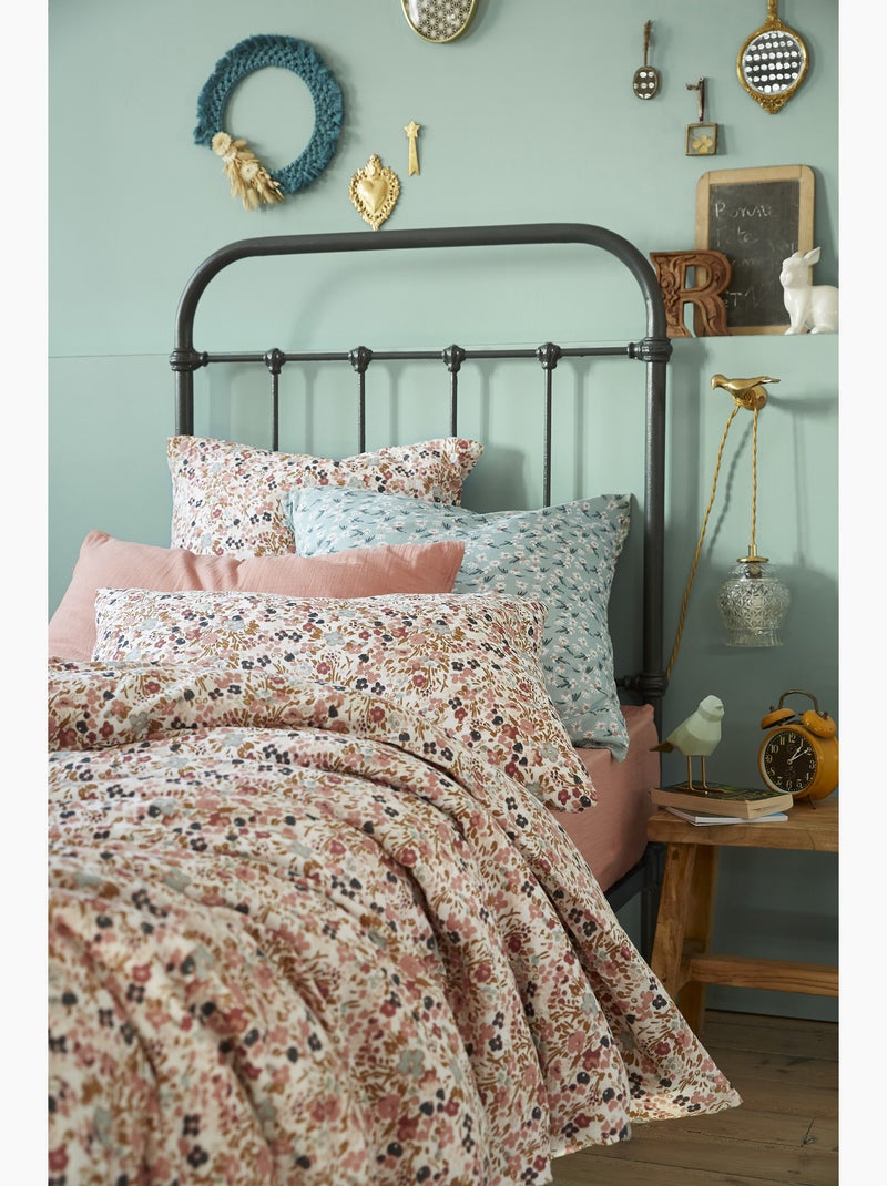Housse de couette – Double Gaze de Coton Imprimée – Capucine Beige - Kiabi