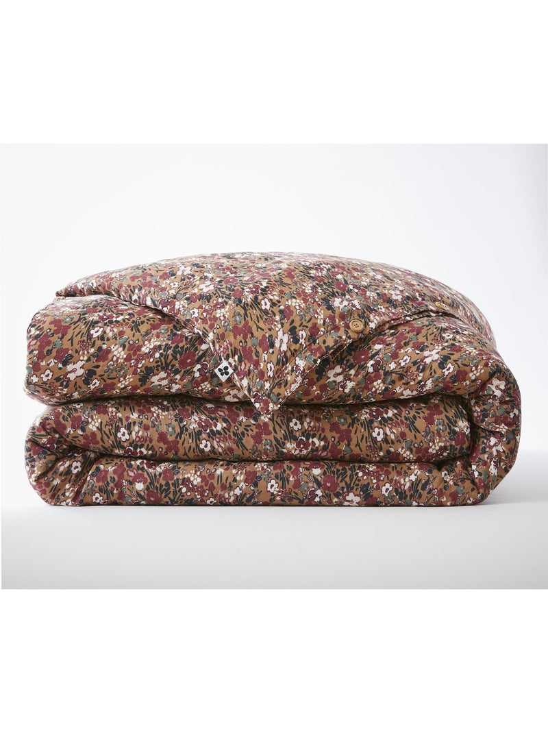 Housse de couette – Double Gaze de Coton Imprimée – Capucine Camel - Kiabi