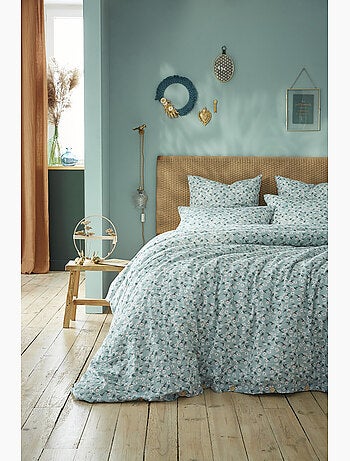 Housse de Couette – Double Gaze de Coton Imprimée Marguerite