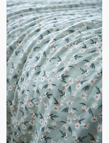 Housse de Couette – Double Gaze de Coton Imprimée Marguerite