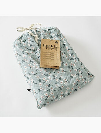 Housse de Couette – Double Gaze de Coton Imprimée Marguerite