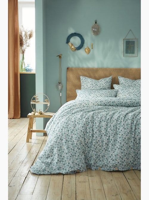 Housse de Couette – Double Gaze de Coton Imprimée Marguerite - Kiabi