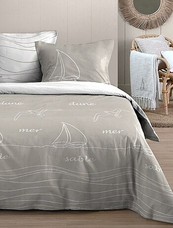 Housse de couette DUNES + 2 taies d’oreiller en coton 57 fils