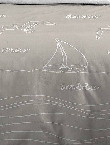 Housse de couette DUNES + 2 taies d’oreiller en coton 57 fils