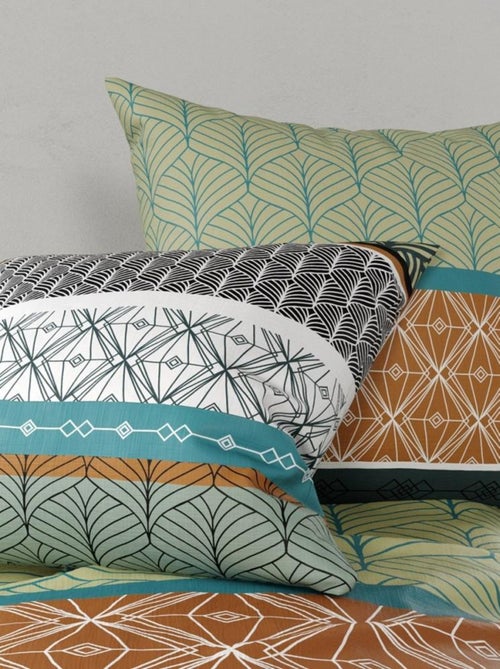 Housse de couette Echo + taie(s) coton 57 fils - Kiabi Housse de couette Echo + taie(s) coton 57 fils - Kiabi