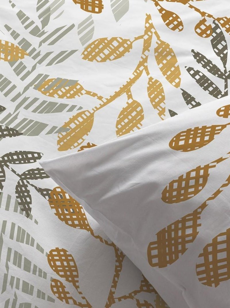 Housse de couette  Eloa + taie(s) coton bio 57 fils Blanc - Kiabi