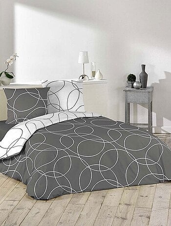 Housse de couette Elton + taie microfibre