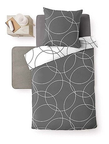Housse de couette Elton + taie microfibre