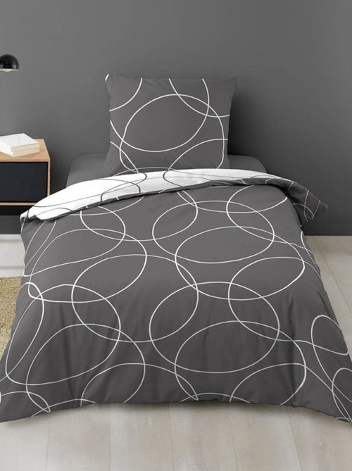 Housse de couette  Elton + taie microfibre - Kiabi