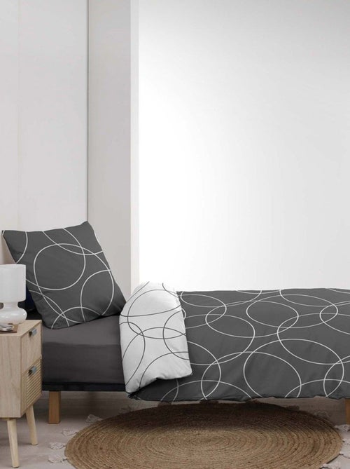 Housse de couette  Elton + taie microfibre - Kiabi