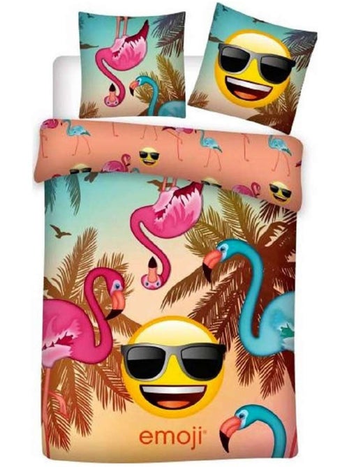 Housse de Couette Emoji Flamingo Tropical 140x 200 cm + Taie - Kiabi