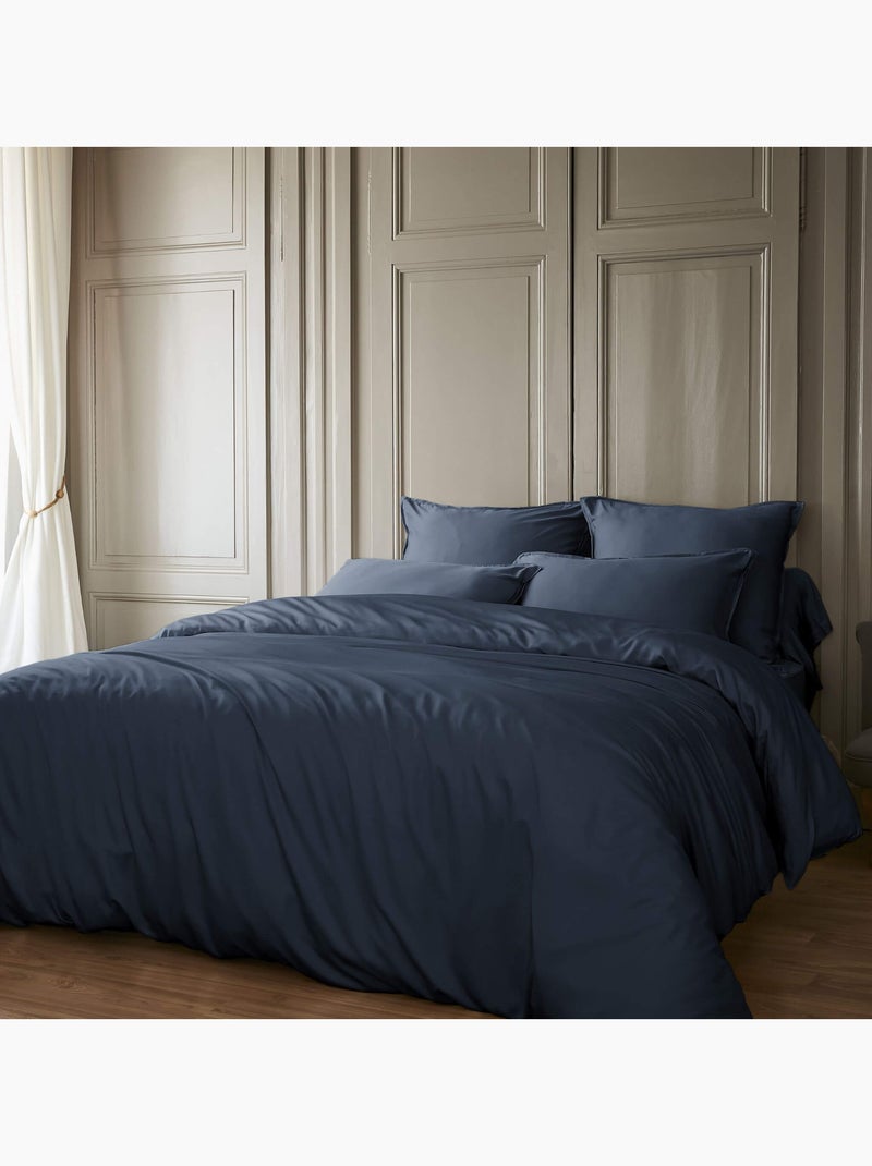 Housse de couette en bambou Bleu marine - Kiabi