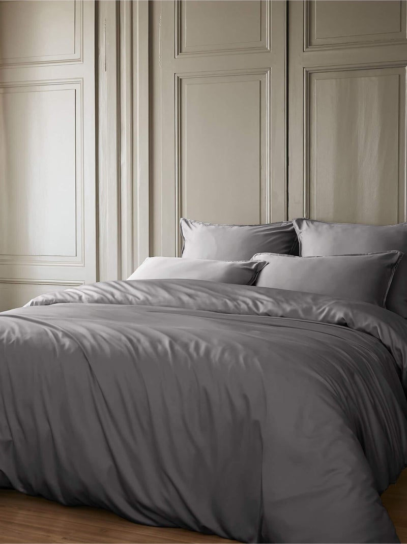 Housse de couette en bambou gris anthracite - Kiabi