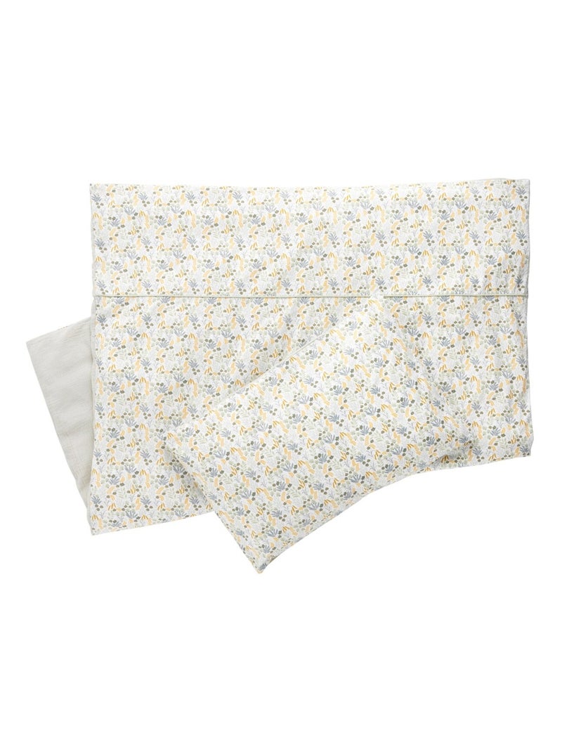 Housse de couette en coton - Vert tilleul - Kiabi