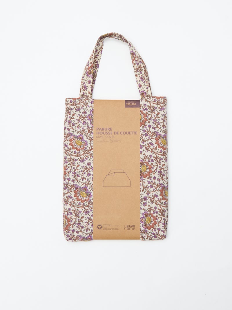 Housse de couette en coton (200 x 200 cm) - Kiabi Home Beige - Kiabi