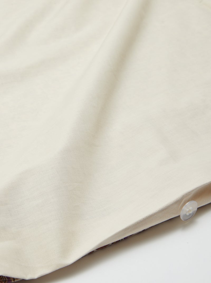 Housse de couette en coton (200 x 200 cm) - Kiabi Home Beige - Kiabi