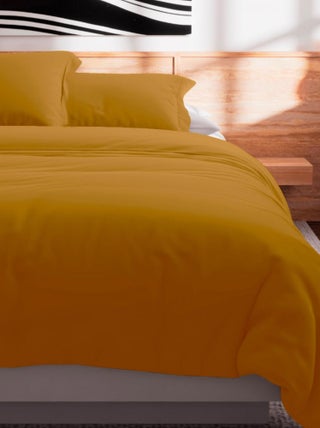 Housse de couette en coton 57 fils UNI, par Soleil d'Ocre