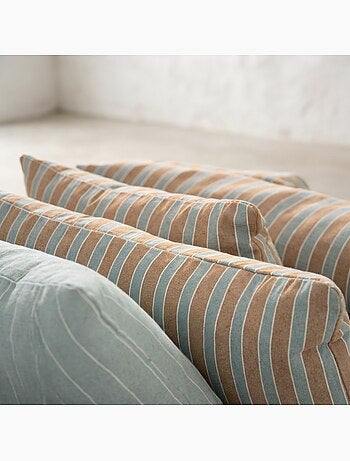 Housse de couette en coton à rayures en relief, tissu texturé. N’inclut pas les taies d’oreiller.