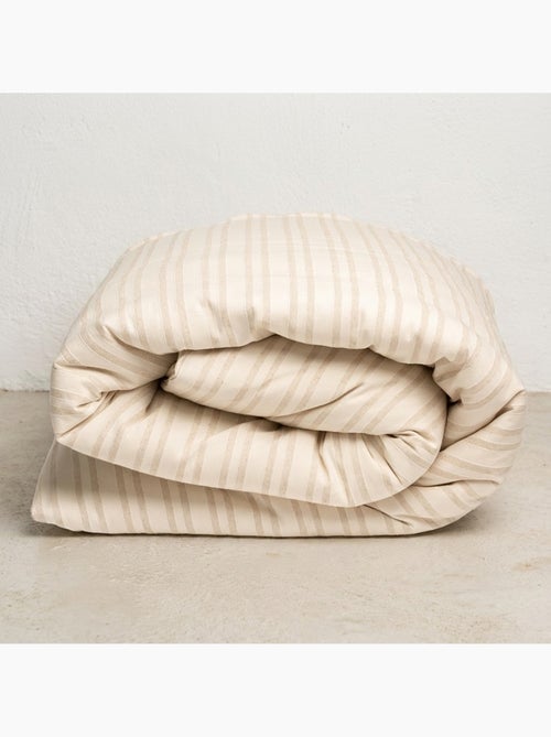 Housse de couette en coton à rayures en relief, tissu texturé. N’inclut pas les taies d’oreiller. - Kiabi