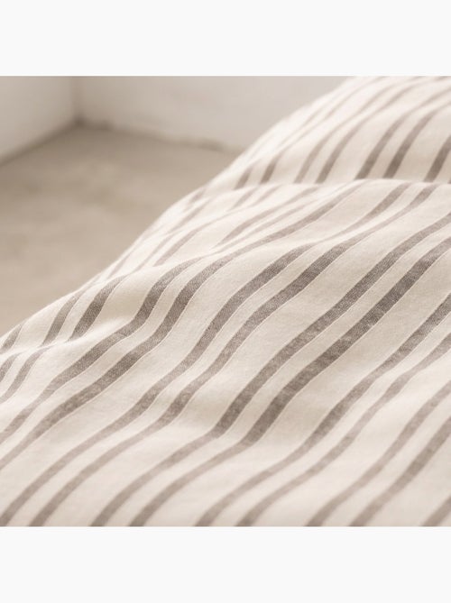 Housse de couette en coton à rayures en relief, tissu texturé. N’inclut pas les taies d’oreiller. - Kiabi