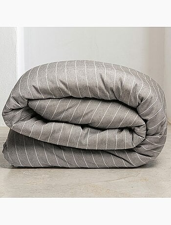 Housse de couette en coton avec fils en relief, tissu texturé. N’inclut pas les taies d’oreiller.