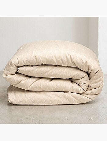 Housse de couette en coton avec fils en relief, tissu texturé. N’inclut pas les taies d’oreiller.