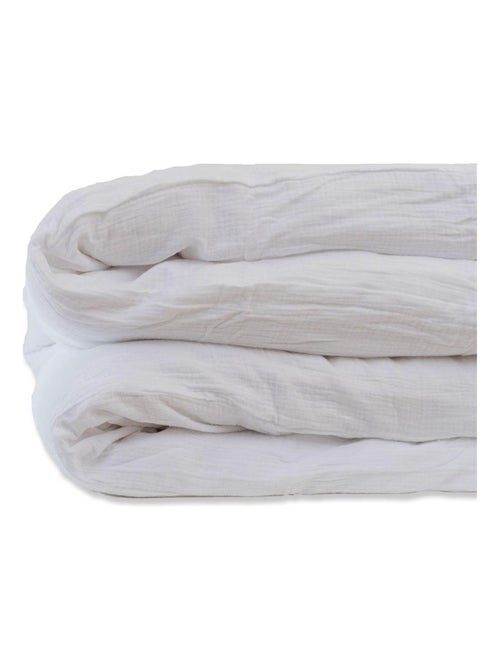 Housse de Couette en Coton Bio Blanc - Kiabi