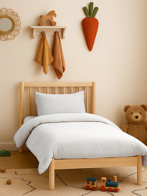 Housse de Couette en Coton Bio Blanc - Kiabi