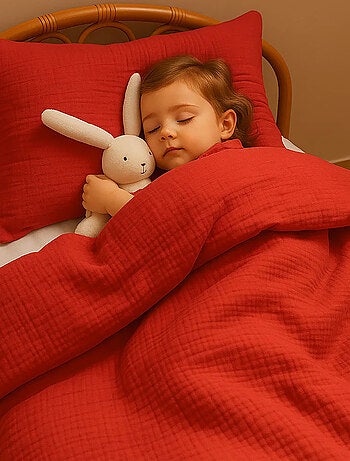 Housse de Couette en Coton Bio Rose