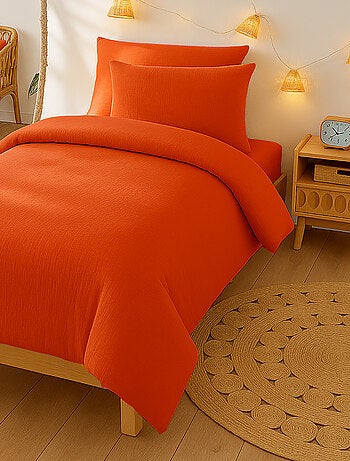 Housse de Couette en Coton Bio Rose