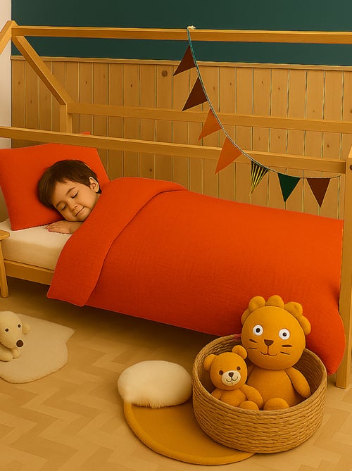 Housse de Couette en Coton Bio Fraise - Kiabi