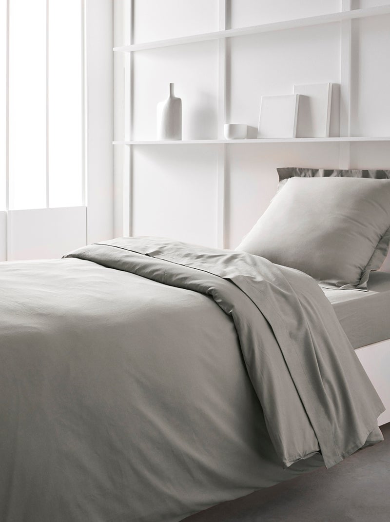 Housse de couette en coton BIO ORGANIC Beige - Kiabi