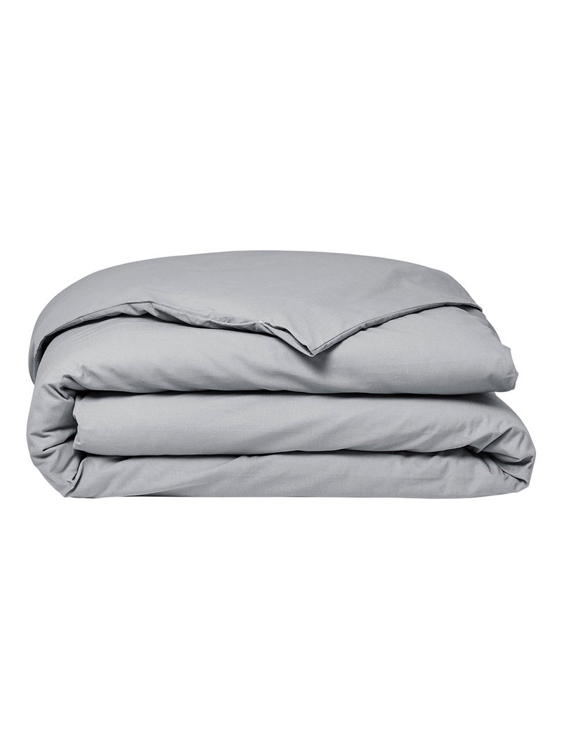 Housse de couette en coton BIO ORGANIC Gris - Kiabi