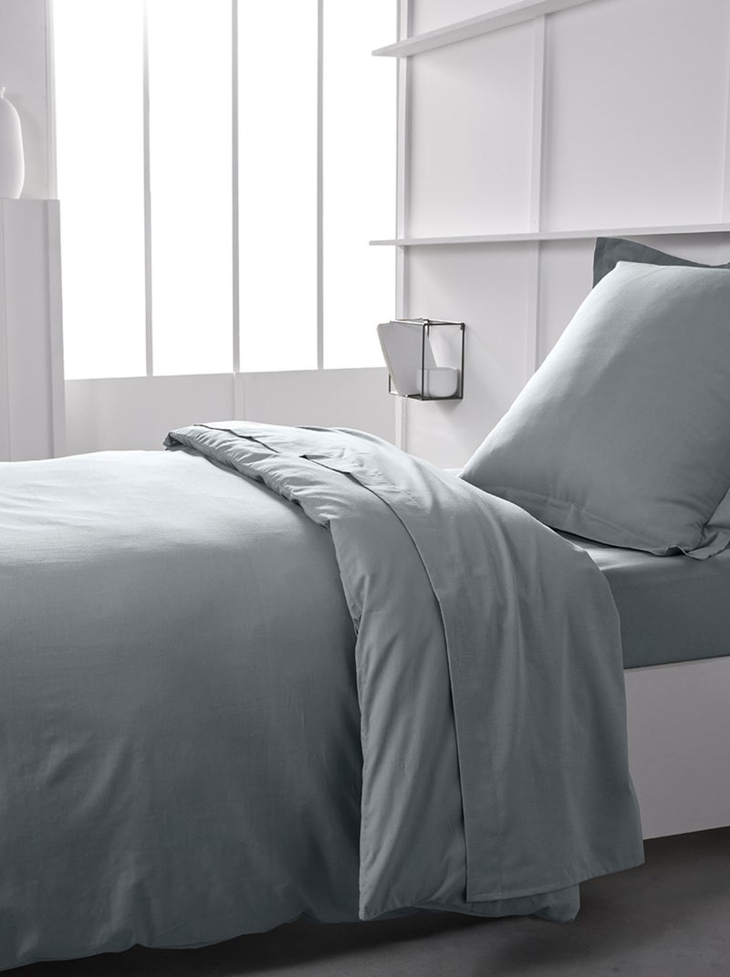 Housse de couette en coton BIO ORGANIC Gris - Kiabi