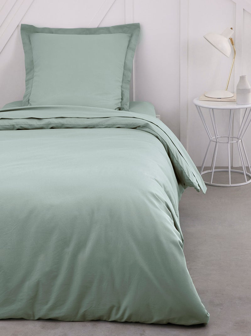 Housse de couette en coton BIO ORGANIC Vert - Kiabi