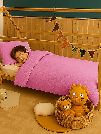 Housse de Couette en Coton Bio Rose