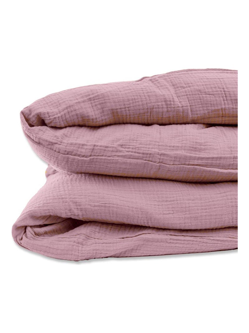 Housse de Couette en Coton Bio Rose Rose - Kiabi