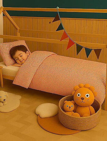 Housse de Couette en Coton Bio Rose