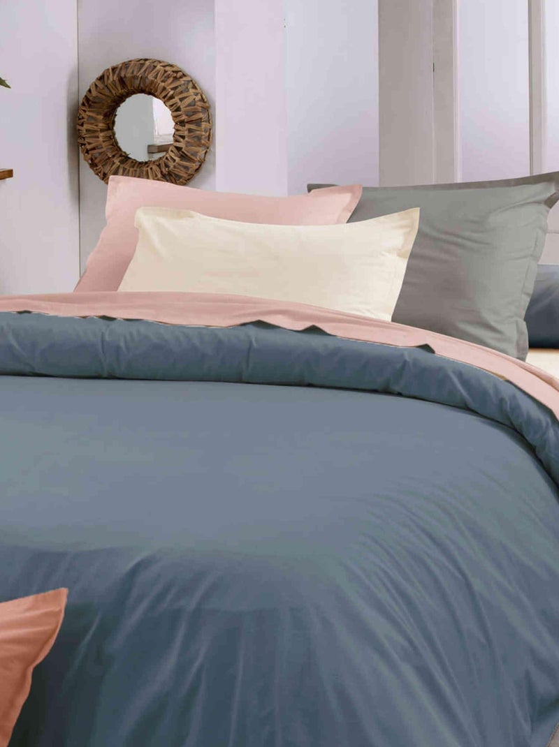 Housse de couette en coton biologique Bleu azur - Kiabi