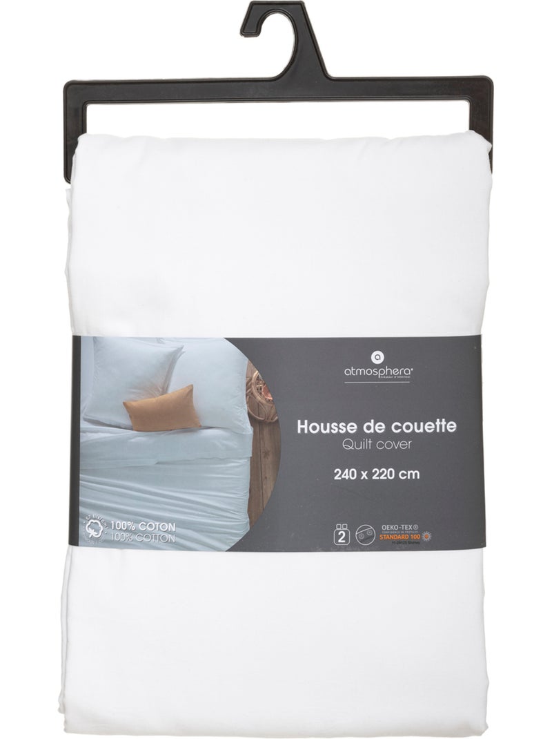 Housse de couette en coton CARINA Blanc - Kiabi