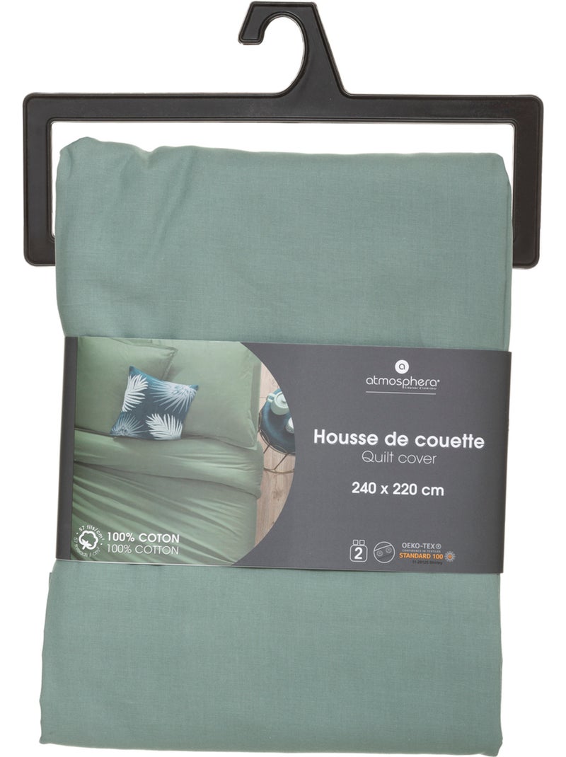 Housse de couette en coton CARINA Vert clair - Kiabi
