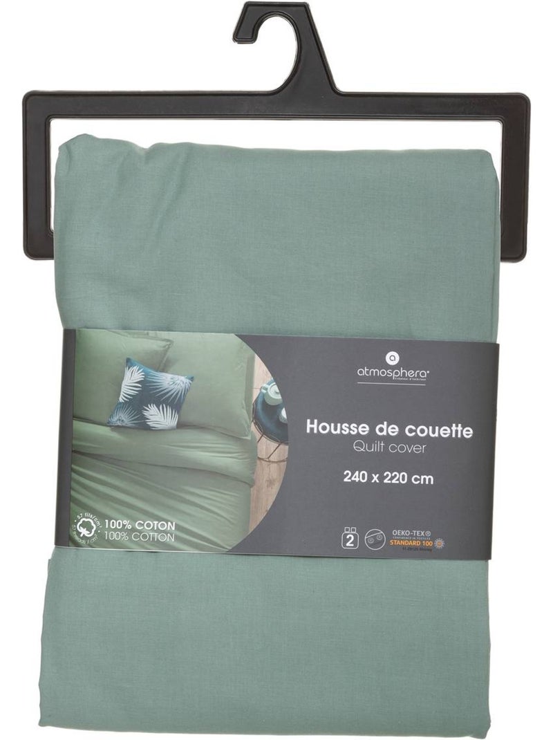 Housse de couette en coton carina Vert clair - Kiabi