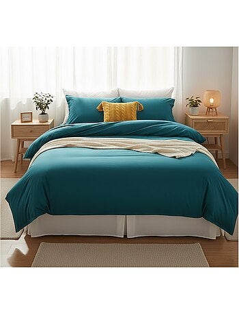 Housse de couette en coton Contemporain uni